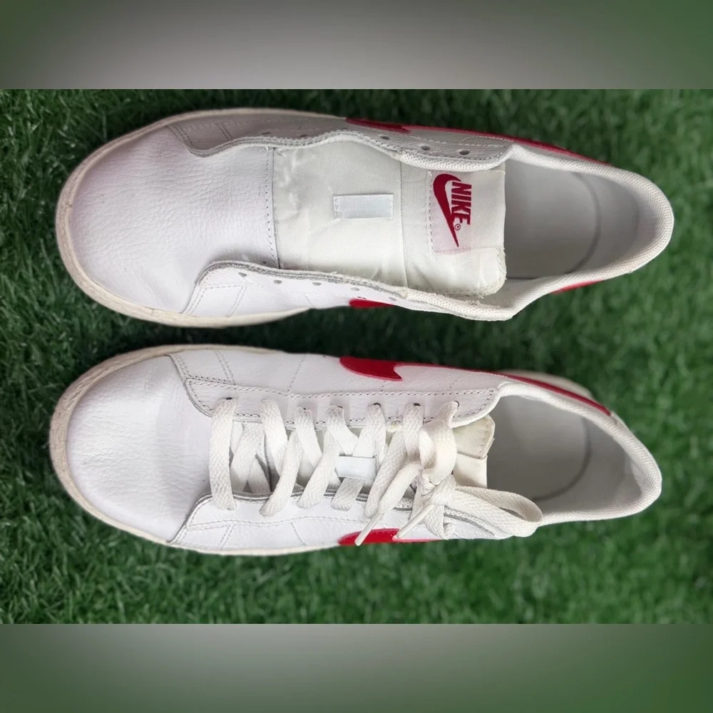 Nike Blazer Low‎ GS CZ7106 100 Sz 6Y White University Red-Sail